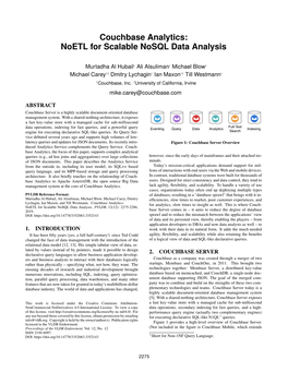 Couchbase Analytics: Noetl for Scalable Nosql Data Analysis