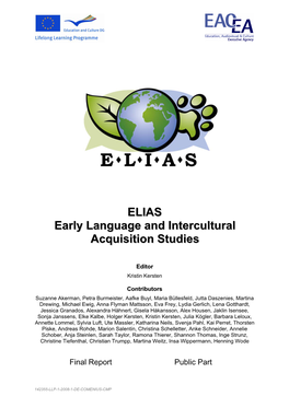 ELIAS Early Language and Intercultural Acquisition Studies