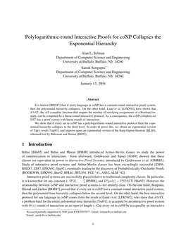 Polylogarithmic-Round Interactive Proofs for Conp Collapses the Exponential Hierarchy