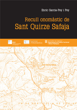 Recull Onomàstic De Sant Quirze Safaja 1