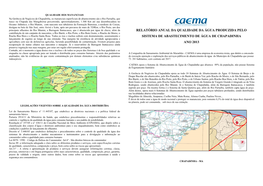 Relatório Anual Da Qualidade Da Água Distribuída Pelo