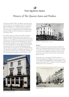 History of E Queens Arms and Pimlico