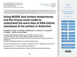 Antarctic Surface Temperatures from in Situ and Satellite Infrared Measurements, J