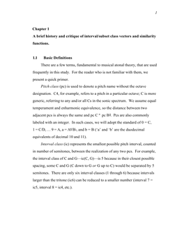 1 Chapter 1 a Brief History and Critique of Interval/Subset Class Vectors And