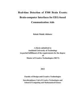 Real-Time Detection of P300 Brain Events: Brain-Computer Interfaces for EEG-Based Communication Aids