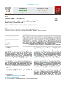 Management of Septic Bursitis