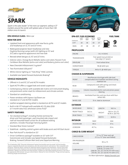 EPA VEHICLE CLASS: Mini-Car NEW for 2019 VEHICLE HIGHLIGHTS