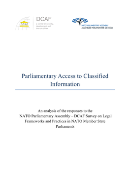 Parliamentary Access to Classified Information