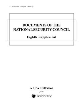 Documents of the National Security Council