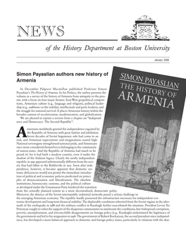 Simon Payaslian Authors New History of Armenia