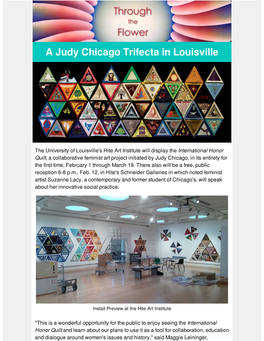 A Judy Chicago Trifecta in Louisville