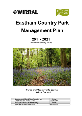 Management Plan for Eastham Country Park