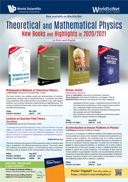 Theoretical and Mathematical Physics New Books and Highlights in 2020/2021