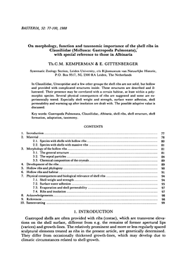 Morphology, (Mollusca: Gastropoda Pulmonata)