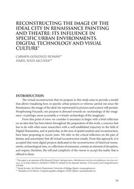 Reconstructing the Image of the Ideal City in Renaissance Painting and Theatre: Its Influence in Specific Urban Environments