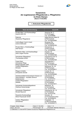 Verzeichnis Pflegedienste Pflegeheime.Doc