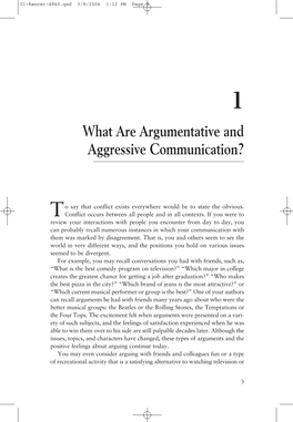 What Are Argumentative and Aggressive Communication?