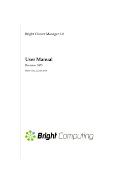 Bright Cluster Manager User Manual