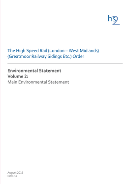 (Greatmoor Railway Sidings Etc.) Order Environmental Statement