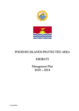 PHOENIX ISLANDS PROTECTED AREA KIRIBATI Management Plan