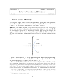 Vector and Metric Spaces