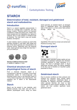 Starch Testing