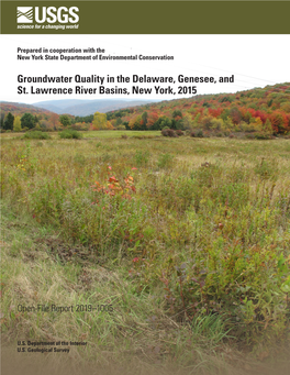 Groundwater Quality in the Delaware, Genesee, and St. Lawrence River Basins, New York, 2015
