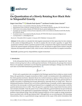 On Quantization of a Slowly Rotating Kerr Black Hole in Teleparallel Gravity