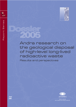 Andra Research on the Geological Disposal of High-Level Long-Lived Radioactive Waste Results and Perspectives
