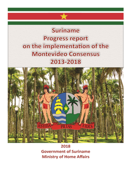 Suriname Progress Report on the Implementation of the Montevideo Consensus 2013-2018