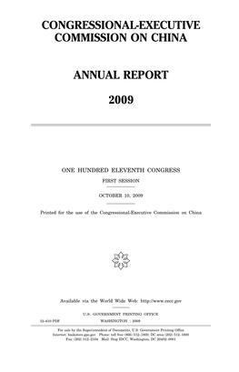 CECC 2009 Annual Report