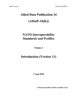NATO Interoperability Standards and Profiles