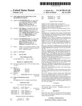 United States Patent (10 ) Patent No.: US 10,709,151 B2 Ulmasov Et Al