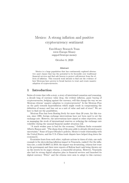Mexico: a Strong Inflation and Positive Cryptocurrency Sentiment