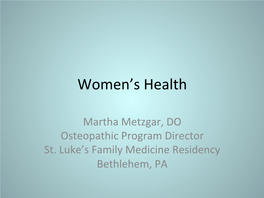 Women's Health