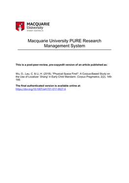 Macquarie University PURE Research Management System