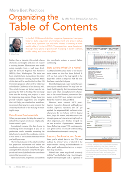 Organizing the Table of Contents