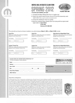 Mopait MAIL-IN REBATES CLAIM FORM