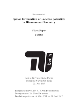 Spinor Formulation of Lanczos Potentials in Riemannian Geometry