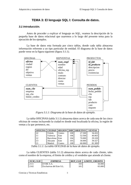 TEMA 3: El Lenguaje SQL I: Consulta De Datos