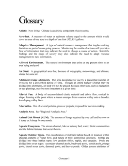 Glossary of Definition1