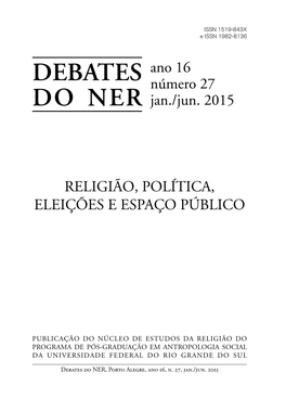 Debates Do NER, Porto Alegre, Ano 16, N