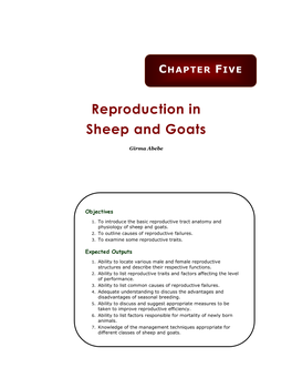 Reproduction in Sheep and Goats