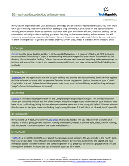 10 Must-Have Linux Desktop Enhancements