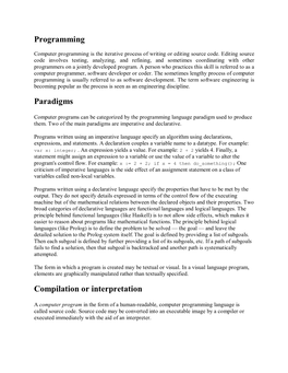 Programming Paradigms Compilation Or Interpretation