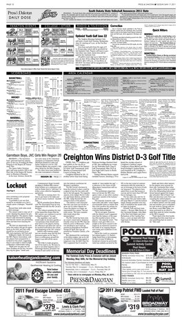 Creighton Wins District D-3 Golf Title