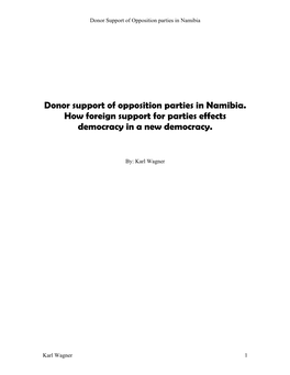 3. Political Parties and Personalities in Namibia