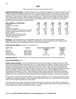 Mineral Commodity Summaries, 1999