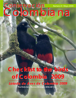 Conservación Checklist to the Birds of Colombia 2009