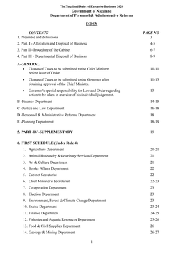 Nagaland Rules of Executive Business 2020